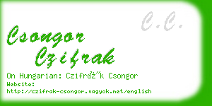 csongor czifrak business card